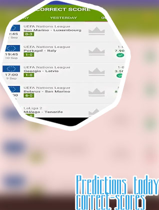 Today prediction correct score